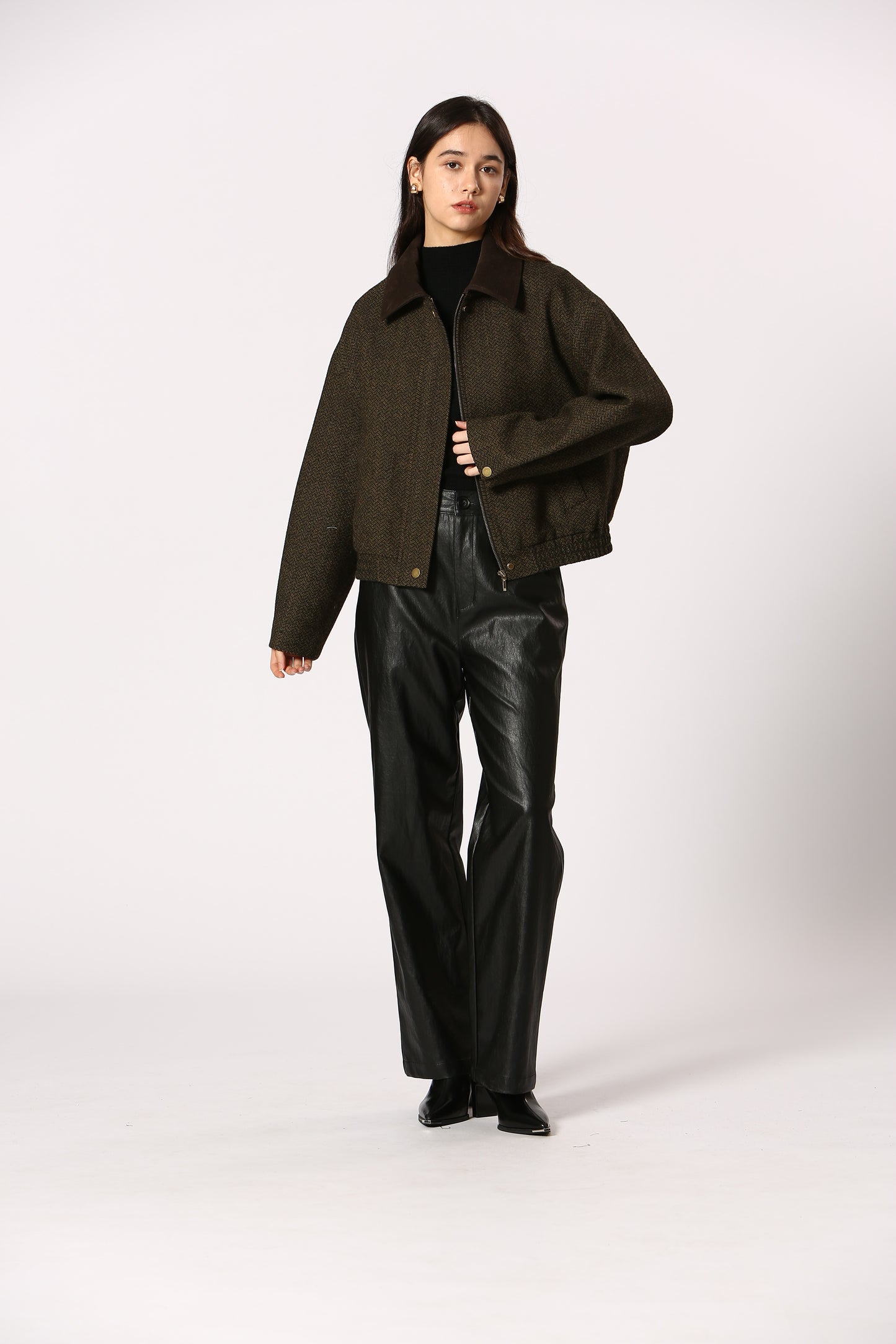Tweed Collared Barn Jacket
