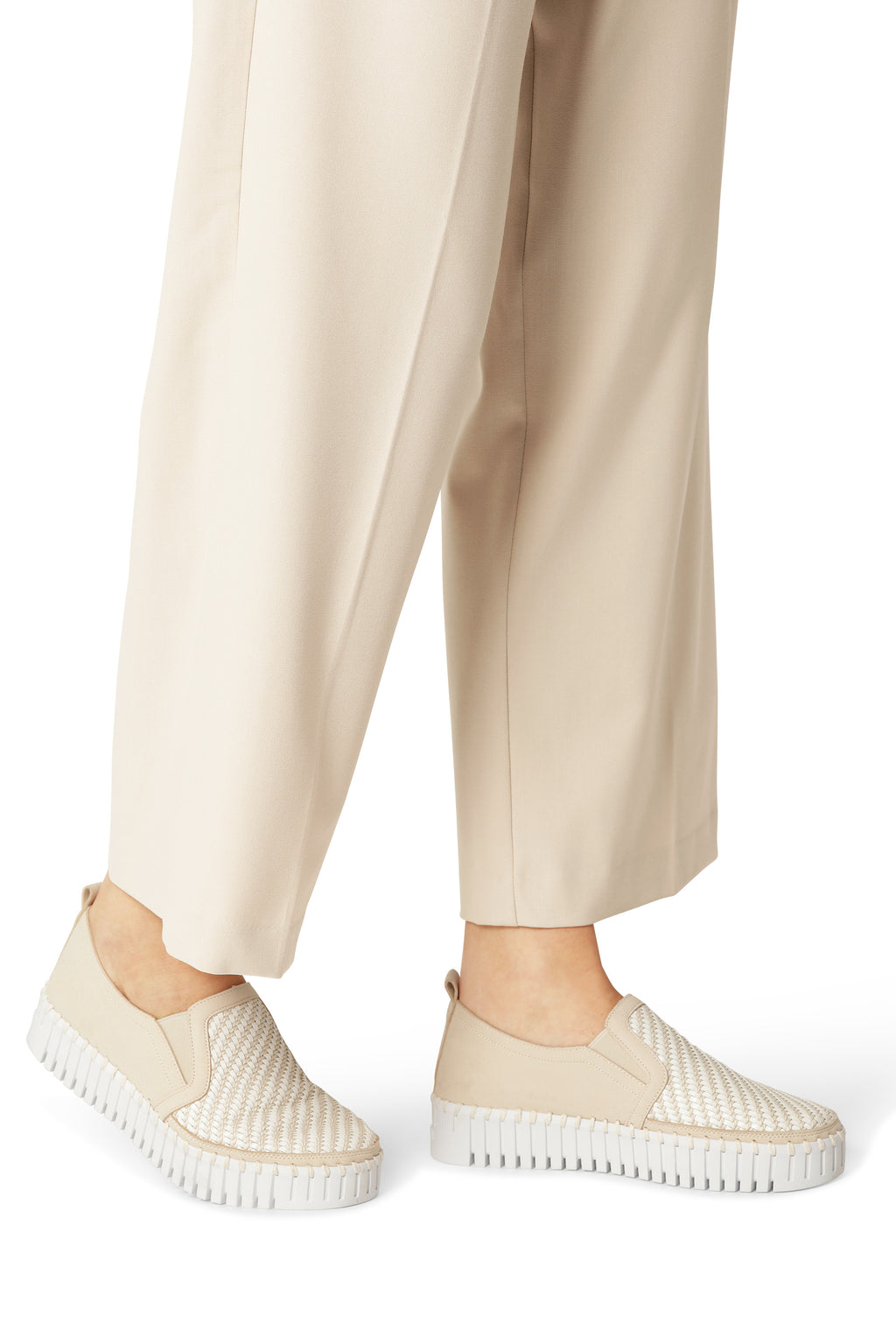 Tulip Basket-Weave Platform Flats