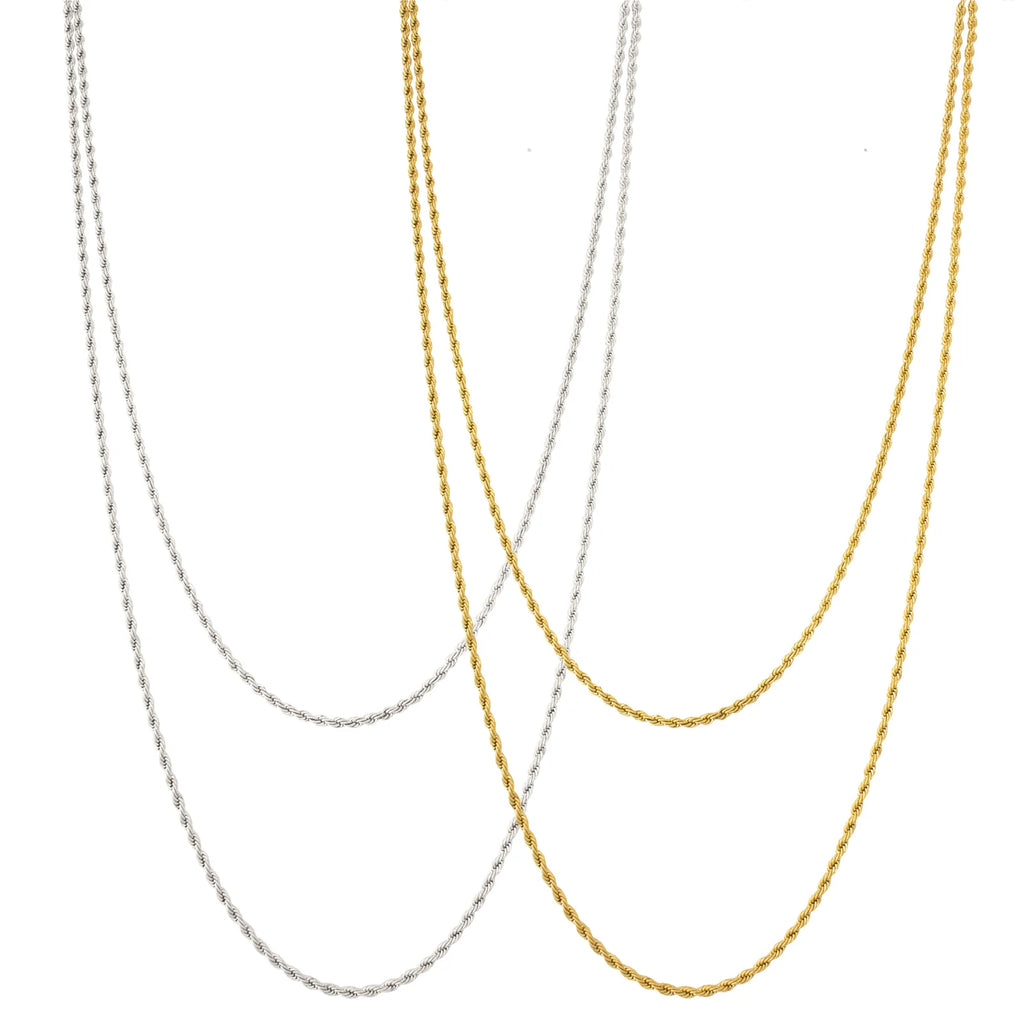 Rope Chain Double Layered Necklace