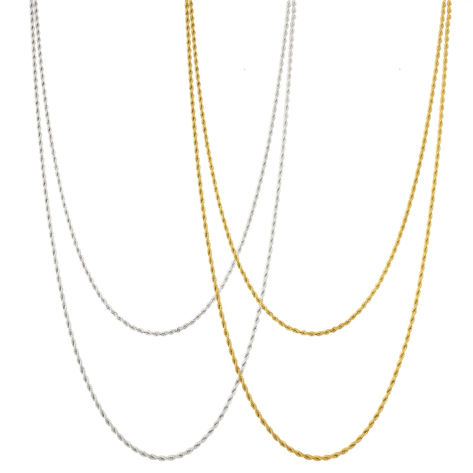 Rope Chain Double Layered Necklace