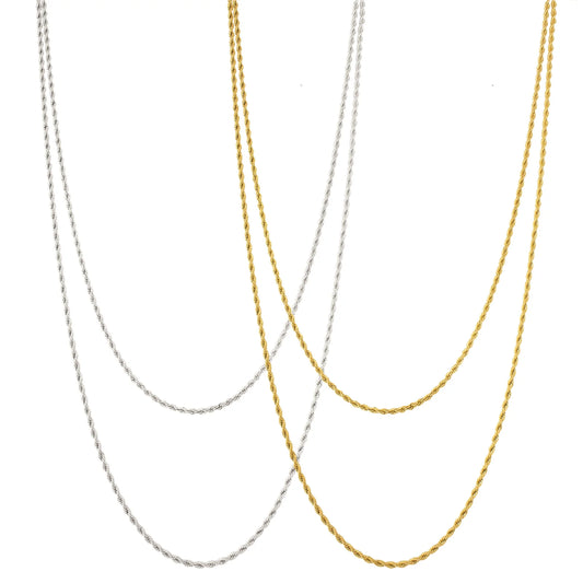 Rope Chain Double Layered Necklace