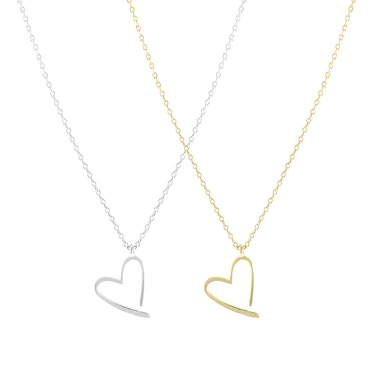 Heart Outline Necklace