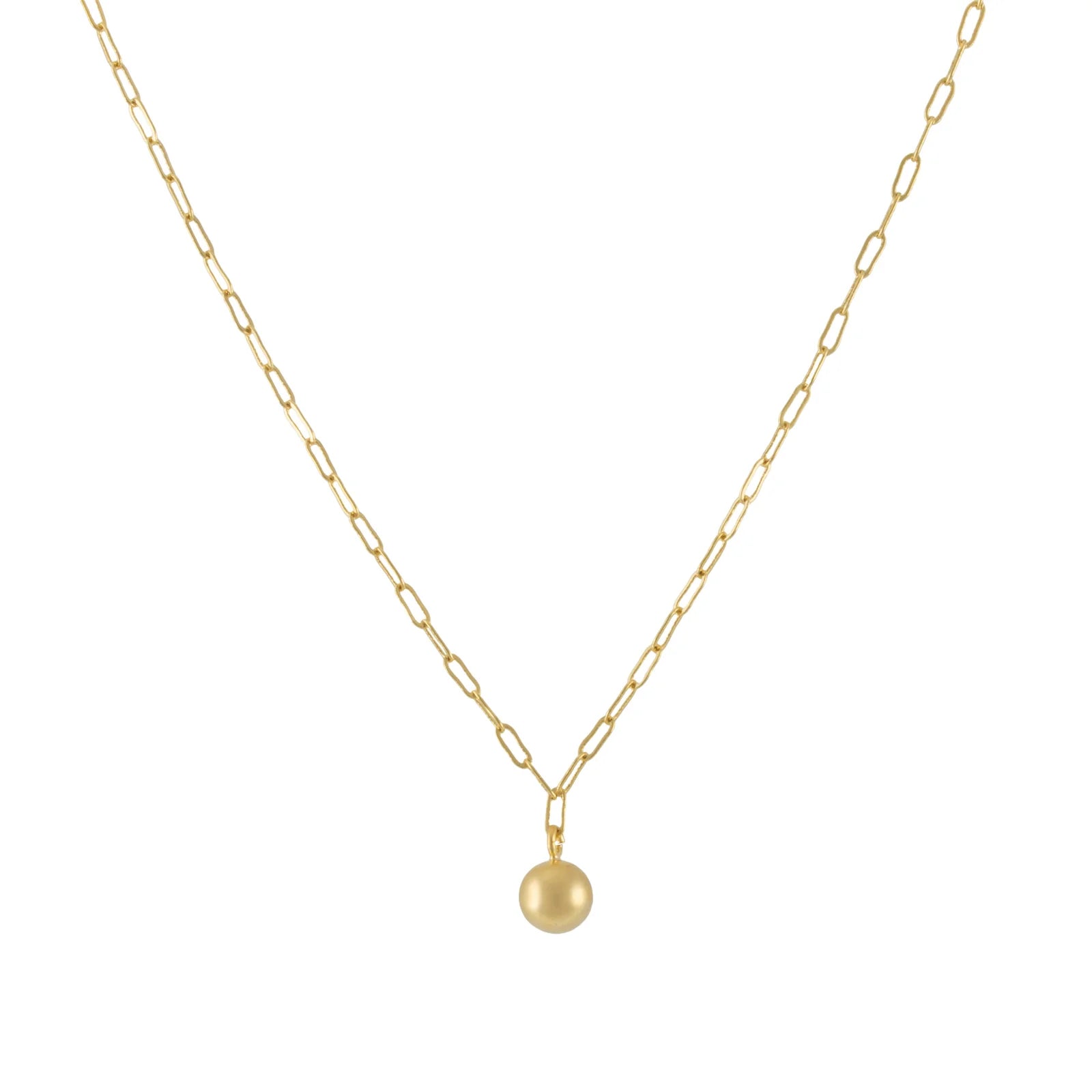 Matte Ball Pendant Necklace