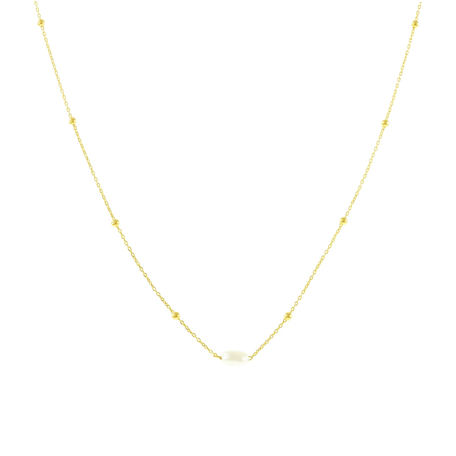 Ball Chain Freshwater Pearl Necklace