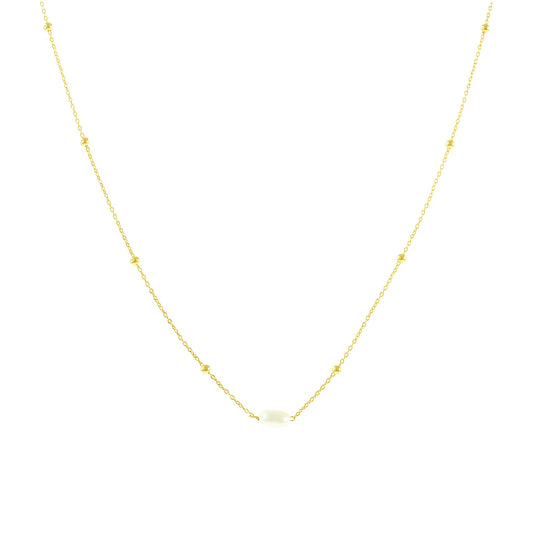 Ball Chain Freshwater Pearl Necklace