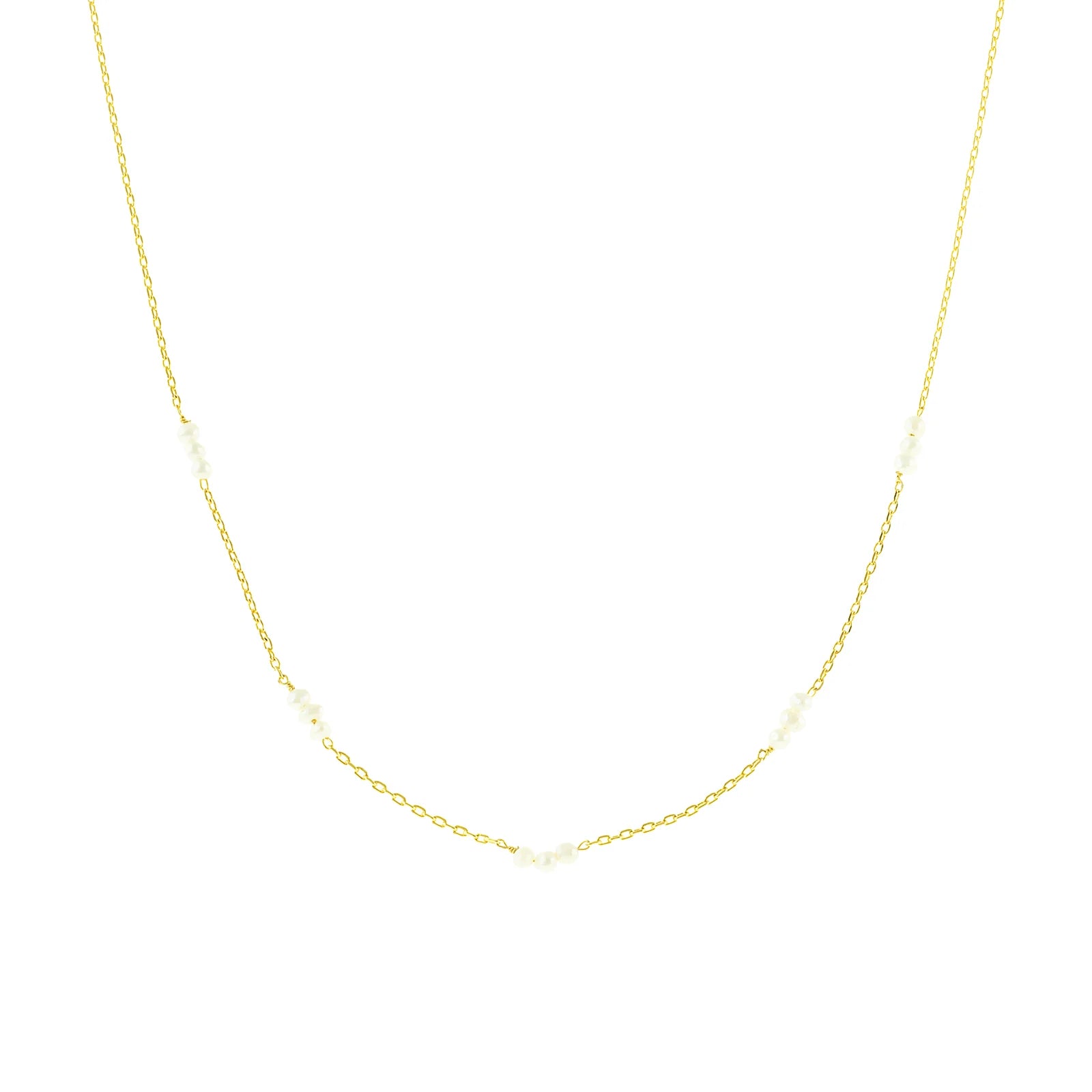 Cluster Trio Freshwater Pearl Necklace