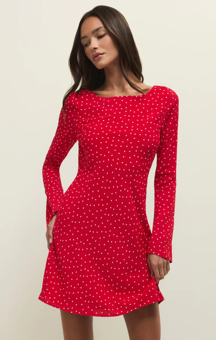 Campbell Dot Crepe Mini Dress