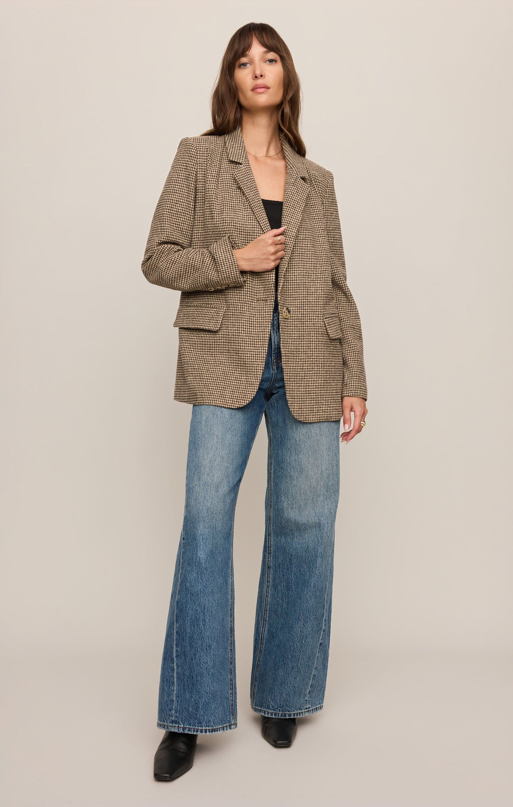 Evan Houndstooth Blazer
