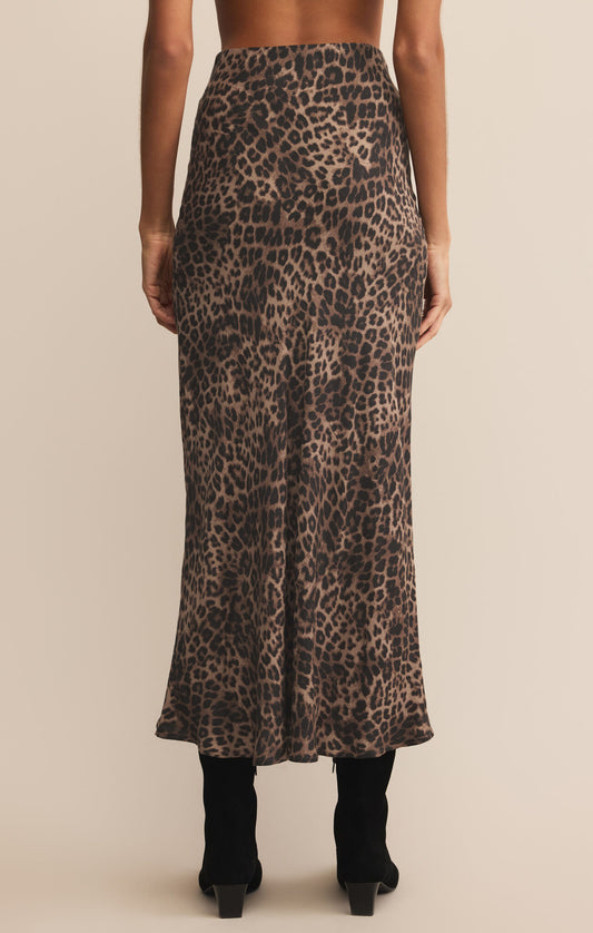 Izabel Leopard Midi Skirt