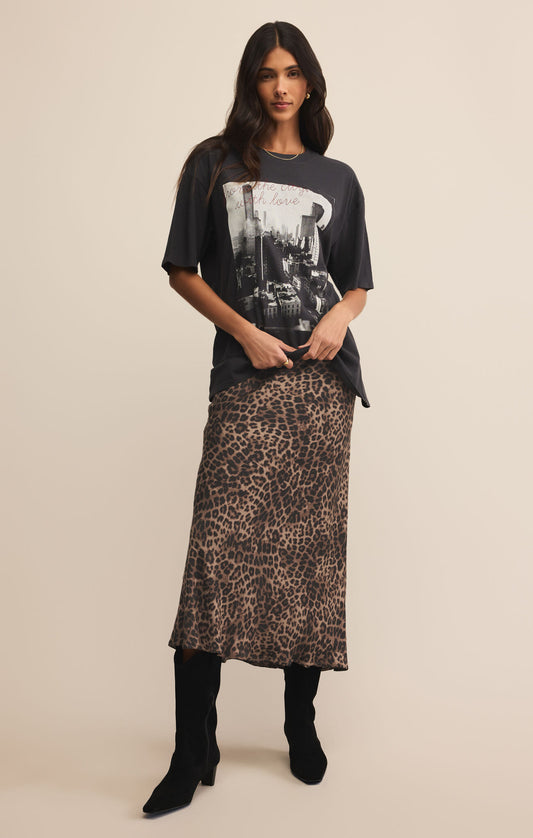 Izabel Leopard Midi Skirt