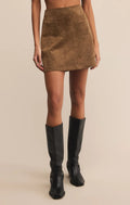 Ciera Faux Suede Mini Skirt