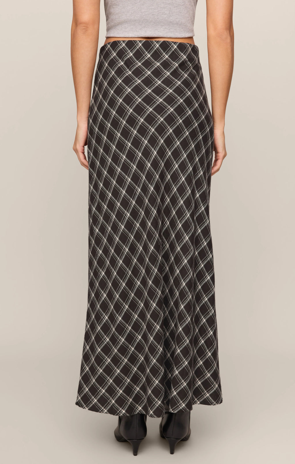 Europa Plaid Maxi Skirt