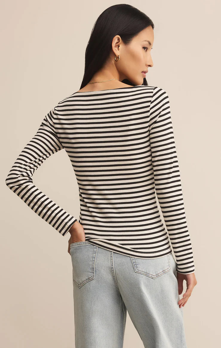 Pristine Striped Long Sleeve Tee