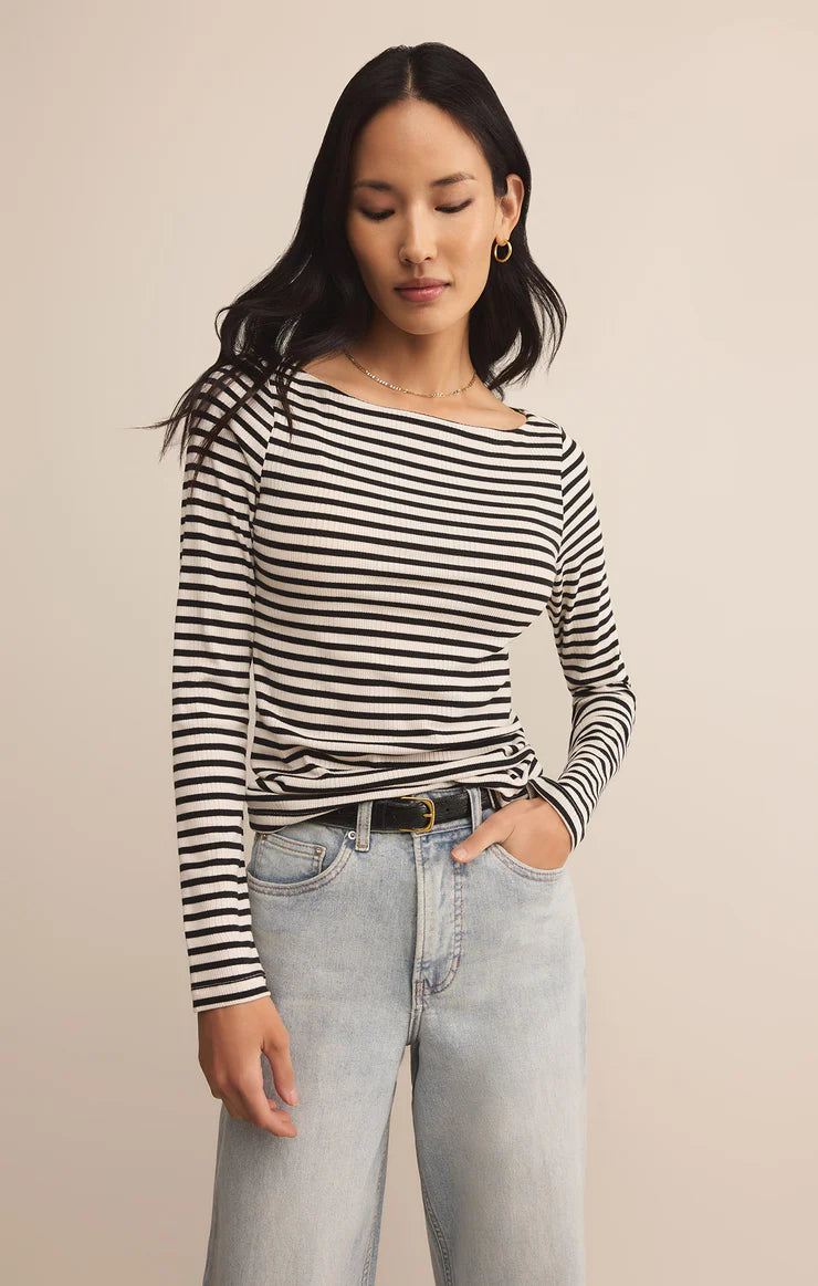 Pristine Striped Long Sleeve Tee