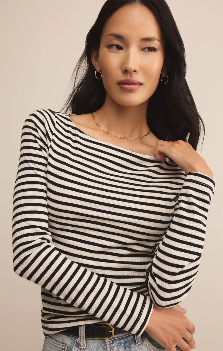 Pristine Striped Long Sleeve Tee