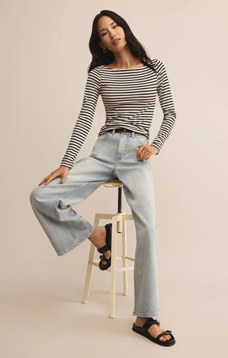 Pristine Striped Long Sleeve Tee