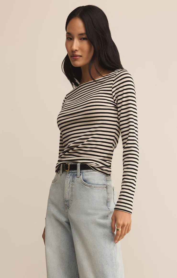 Pristine Striped Long Sleeve Tee