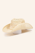 Straw Braided String Cowboy Hat