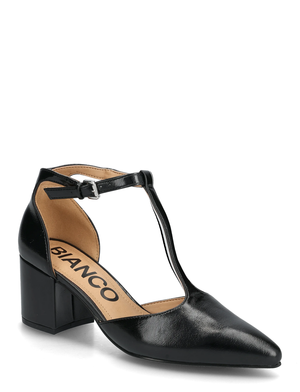 Biadevived T-Strap Faux Leather Pumps