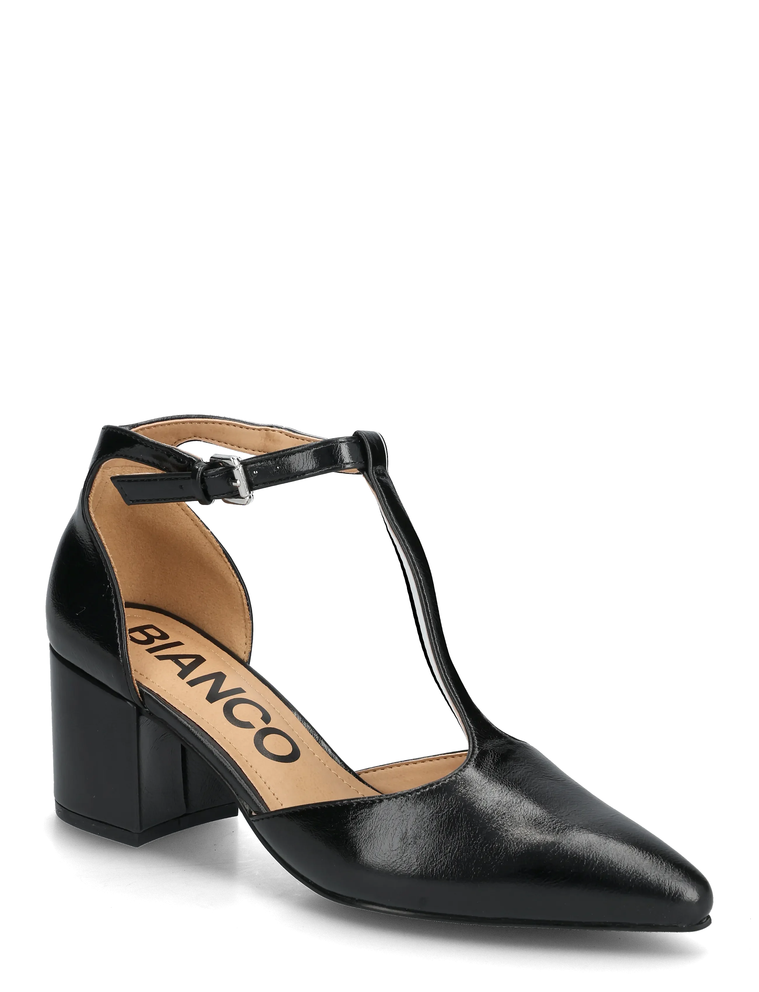 Biadevived T-Strap Faux Leather Pumps