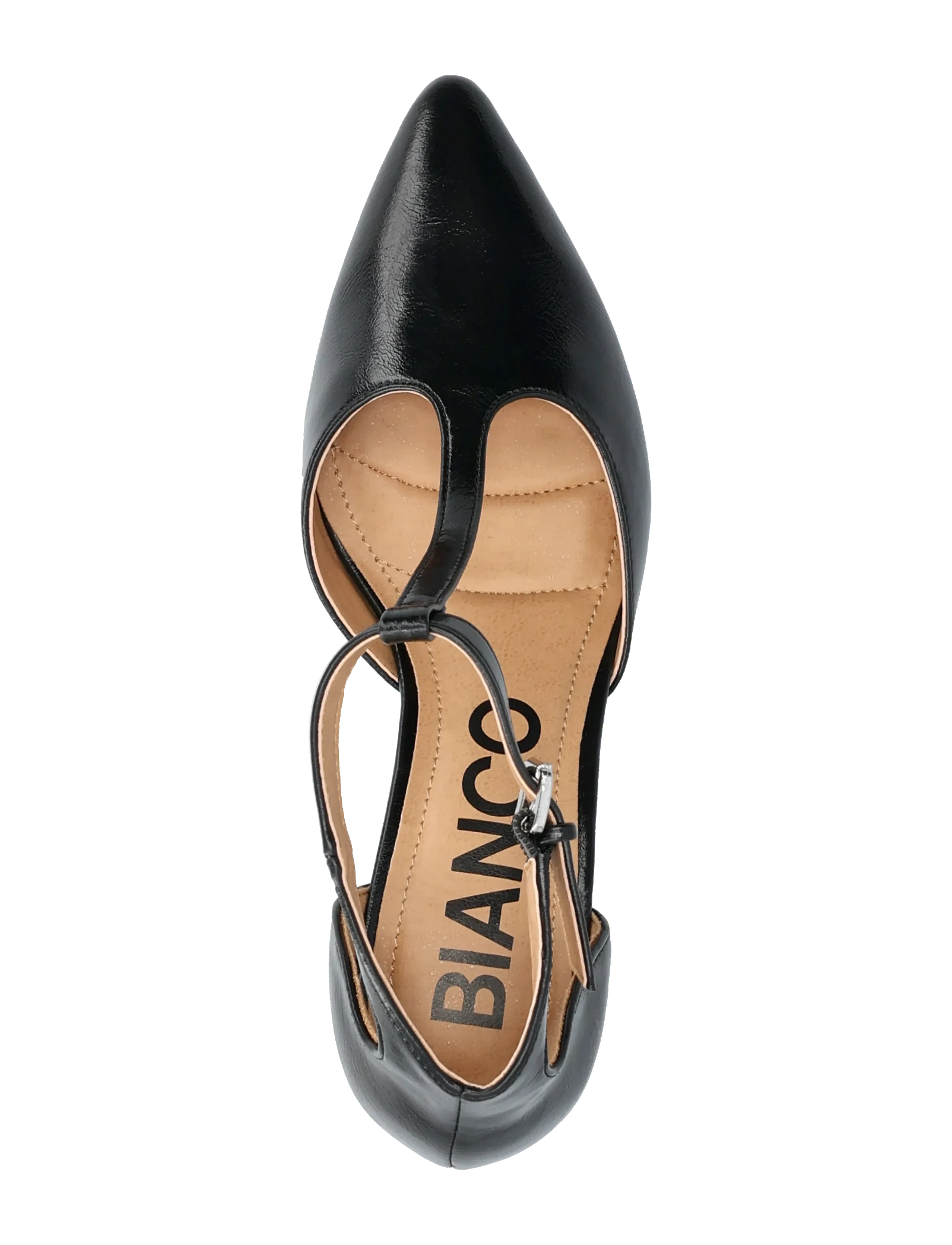 Biadevived T-Strap Faux Leather Pumps