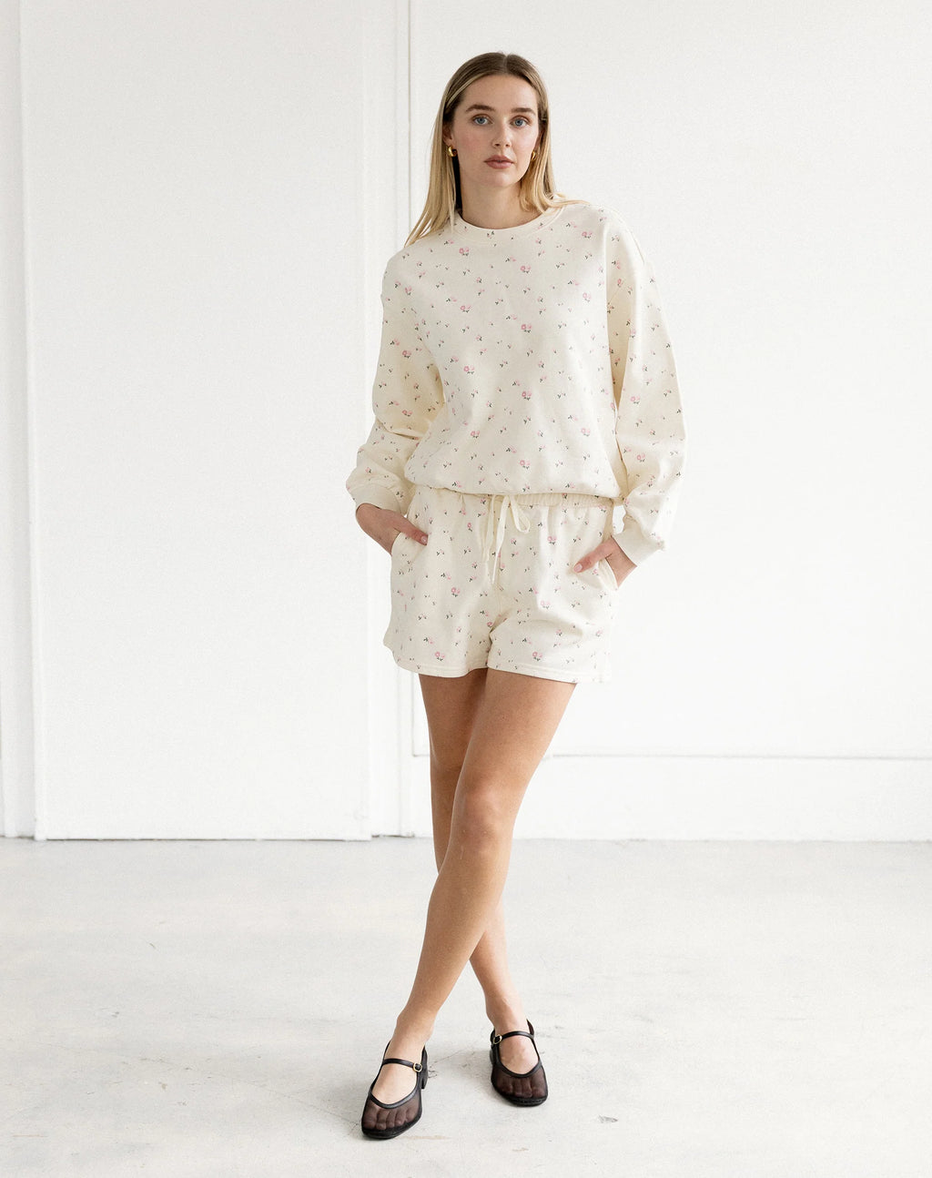Floral Elastic Crew