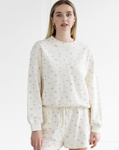 Floral Elastic Crew