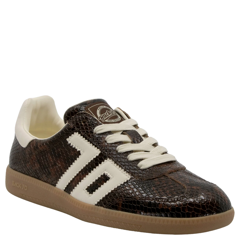 Cloud Snakeskin Leather Retro Sneakers