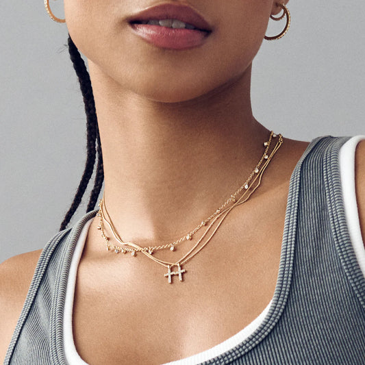 Clara Recycled Cross Necklace