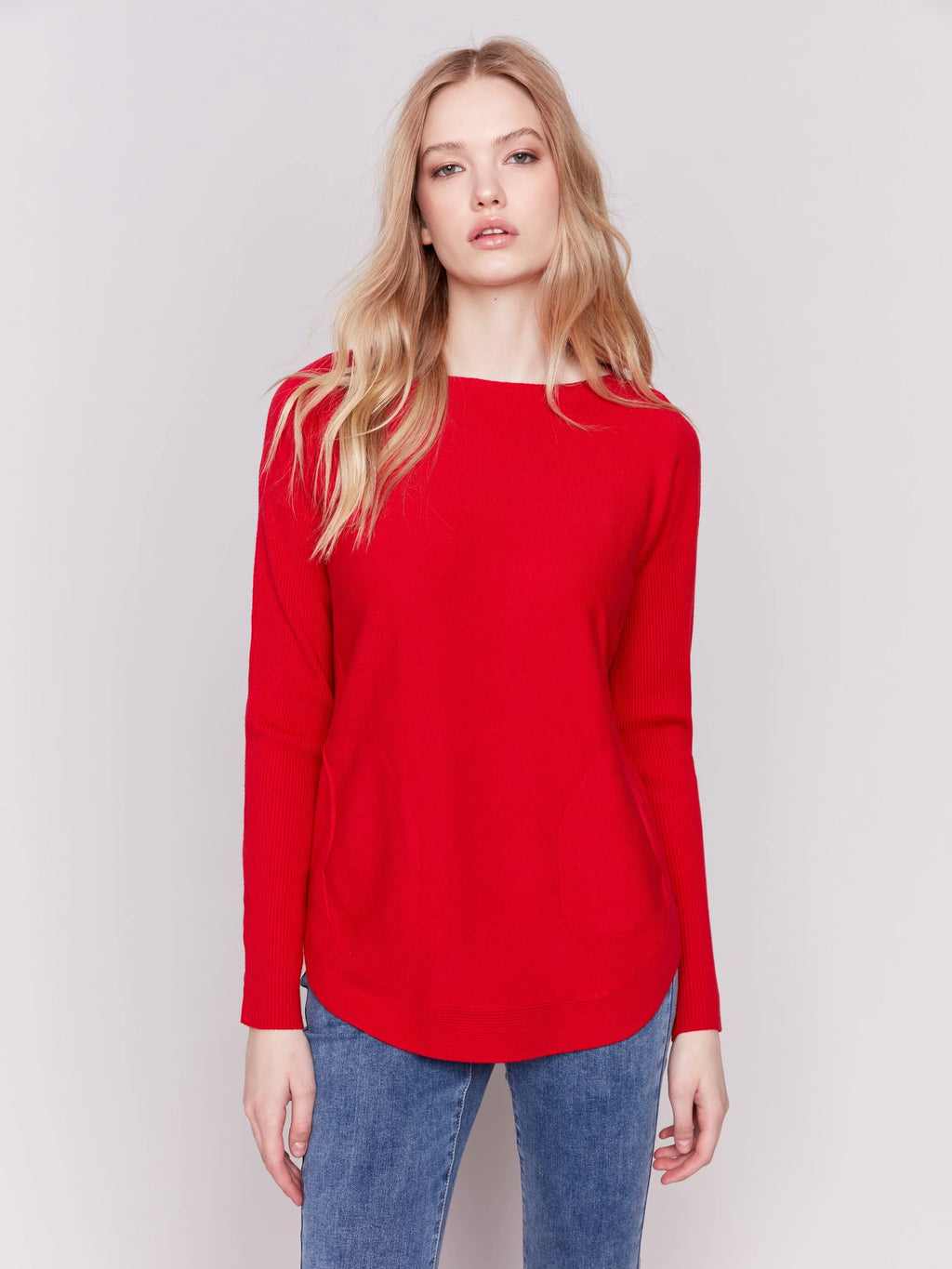 Knit Sweater with Lace-Up Cuffs