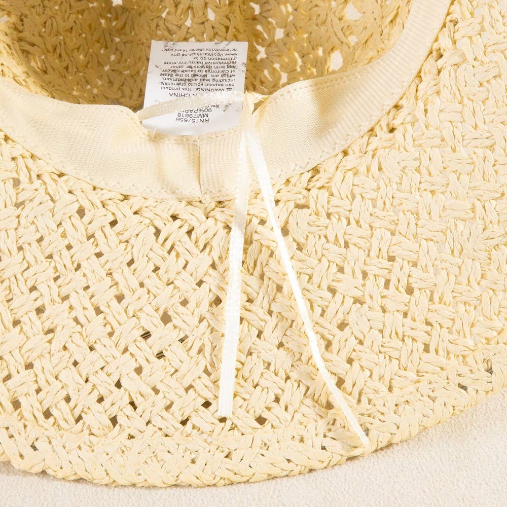 Braided Beads Straw Cowboy Hat