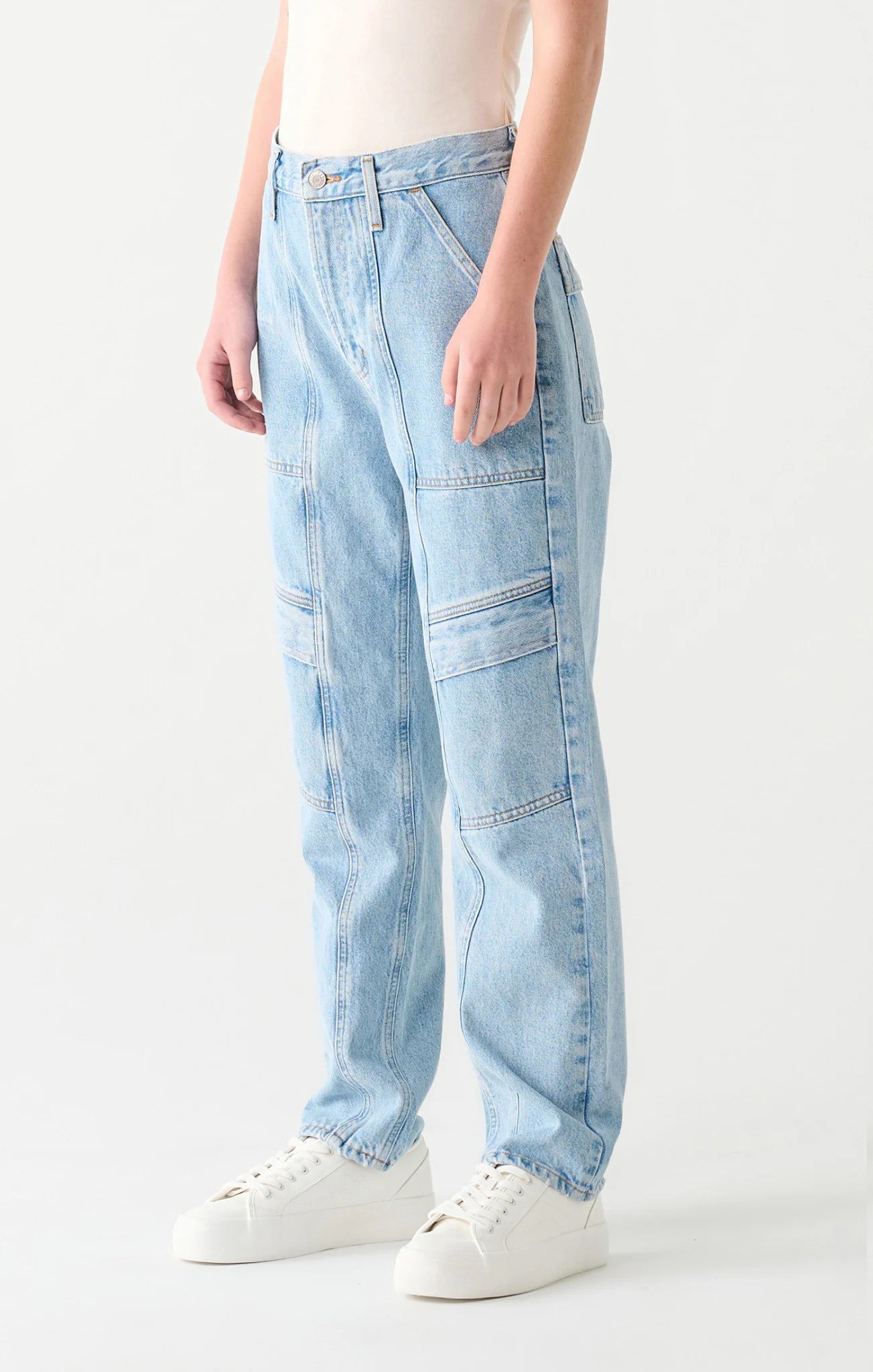 High Waisted Cargo Jeans