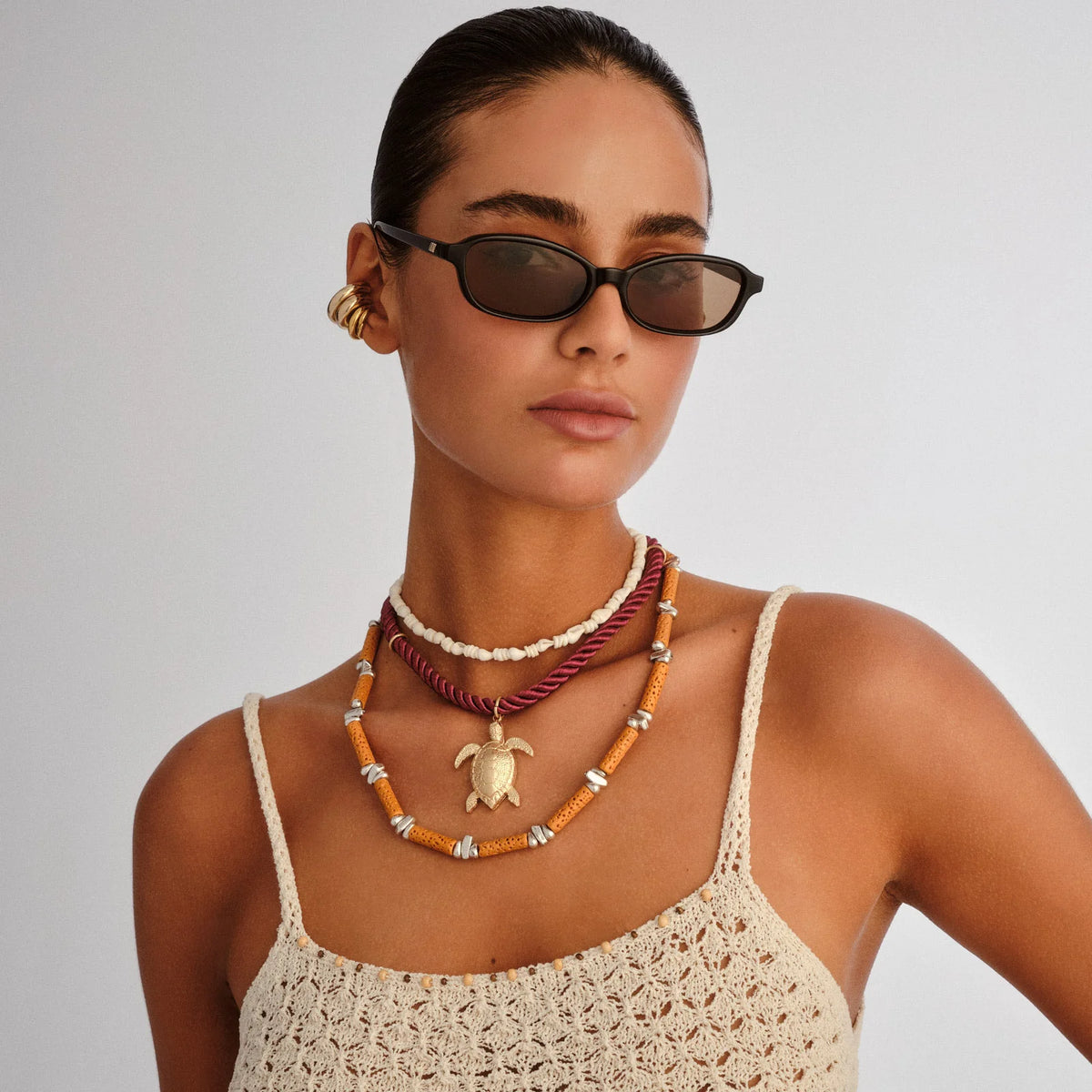 Honey Pot Slim Rectangle Sunglasses