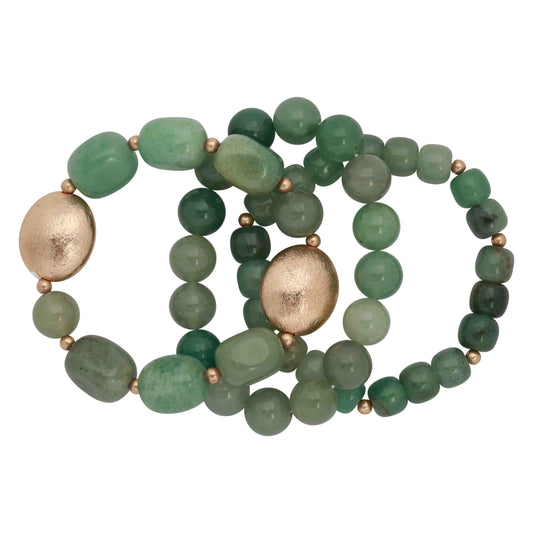 Triple Chunky Beaded Studio Bracelet 20cm