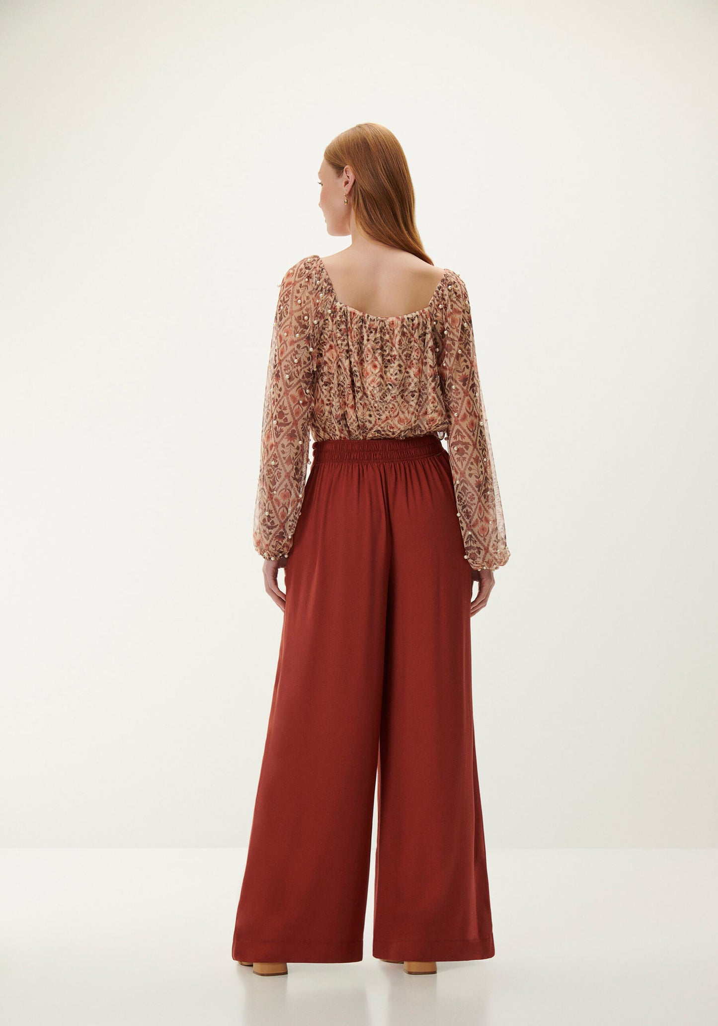Crepe Trousers With Waistband Detail
