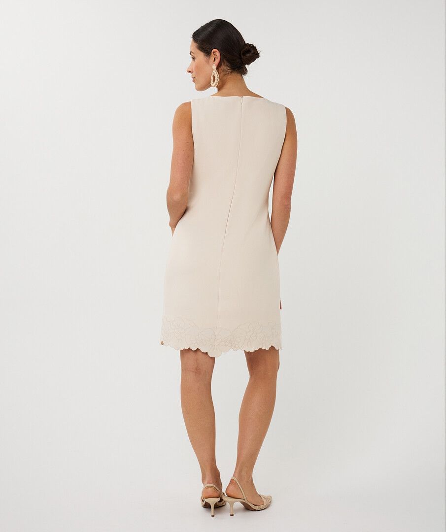 Sleeveless Floral Hem Mini Dress