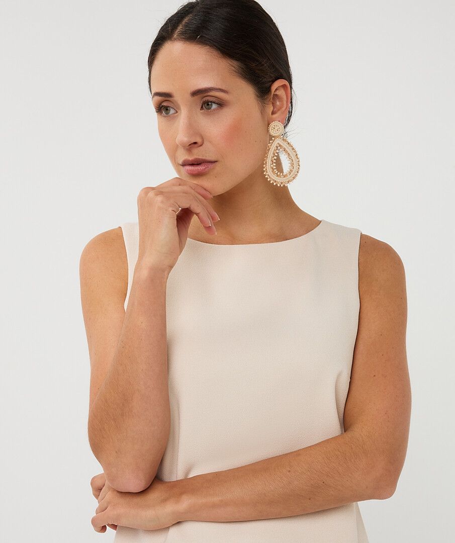 Sleeveless Floral Hem Mini Dress