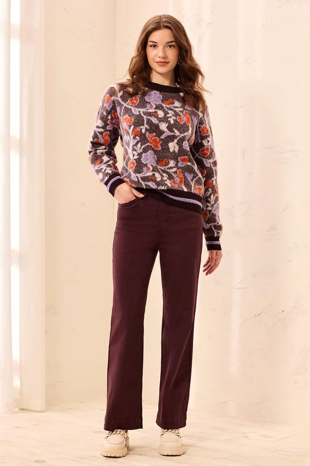 Comfort Stretch Wide Leg Pull-On Pants