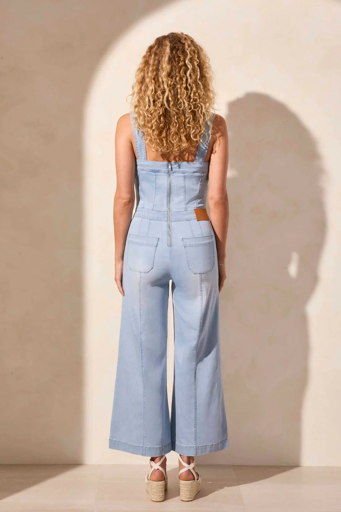 Denim Jumpsuit with Adjustable Straps