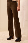 Embossed Pattern High Rise Wide Leg Pants