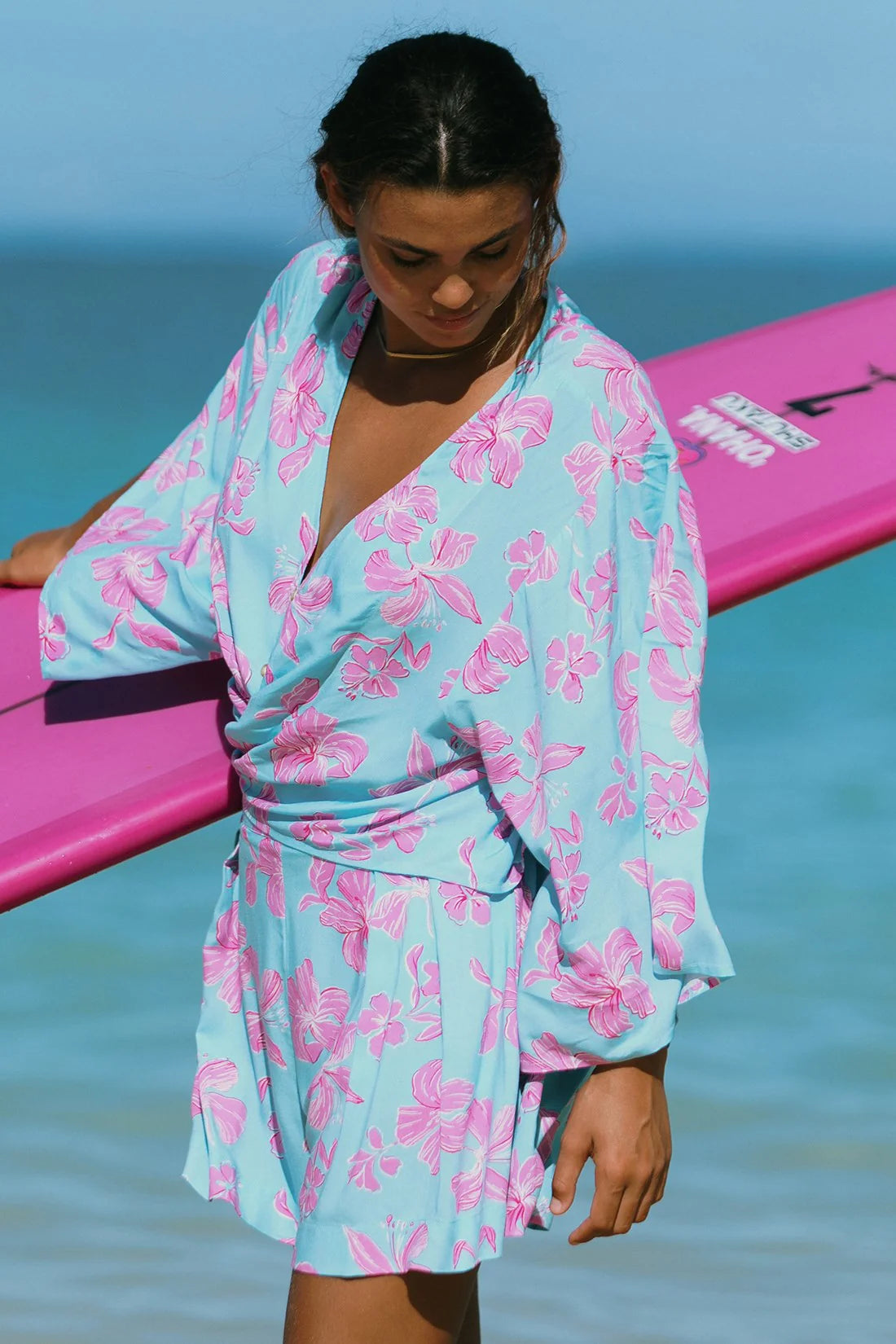 Front-Tie Kimono Top