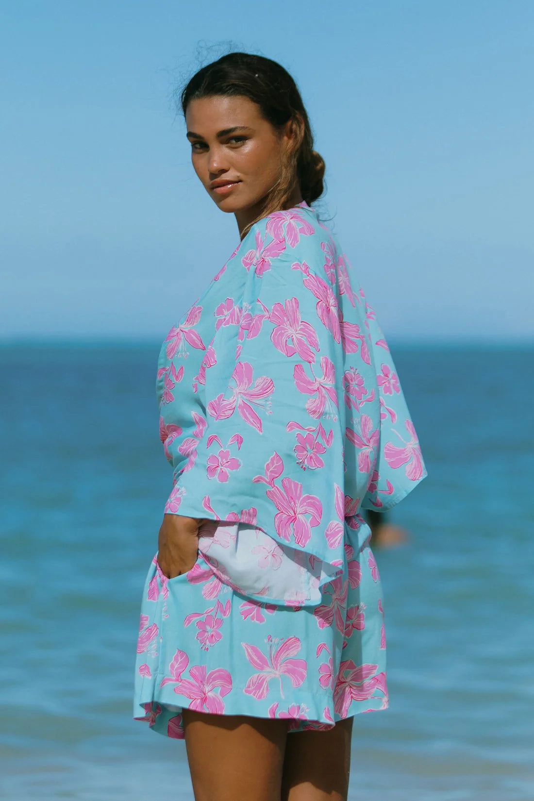 Front-Tie Kimono Top