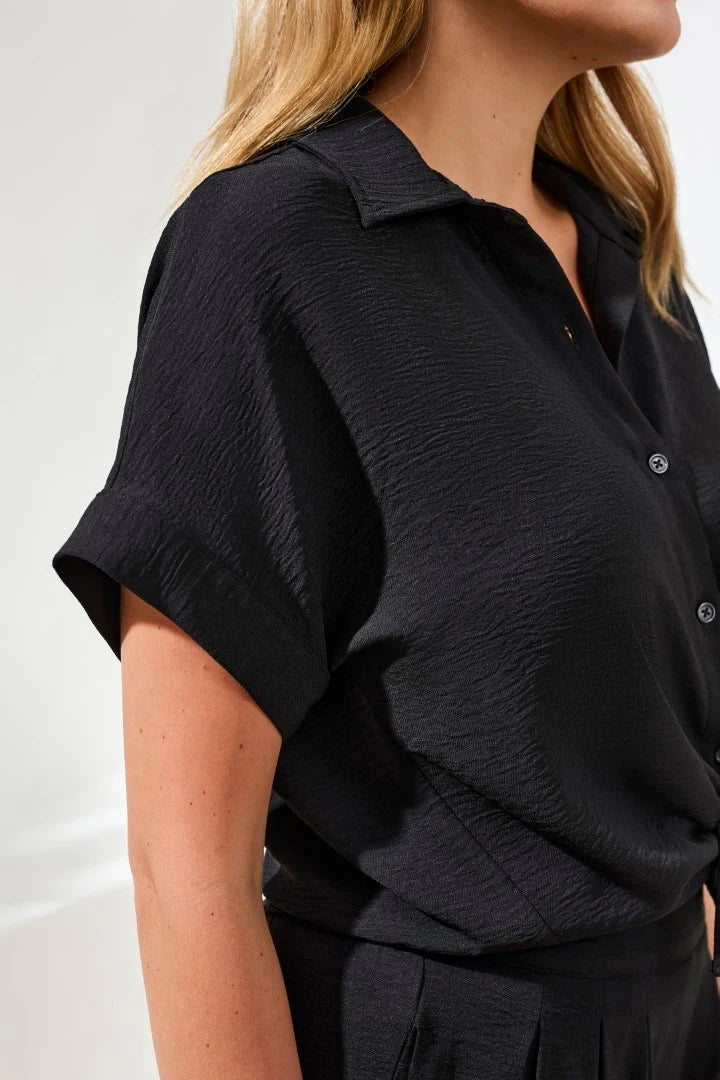Airflow Relaxed Dolman Button-Down Shirt