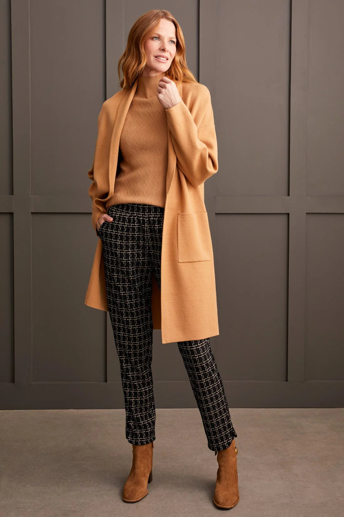 Long Sleeve Coatigan with Pockets