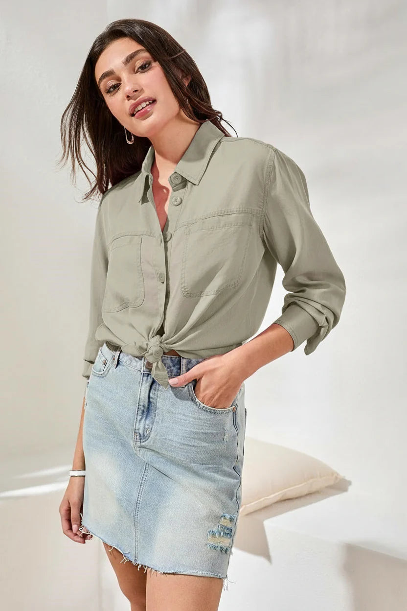 Flowy Cropped Overshirt