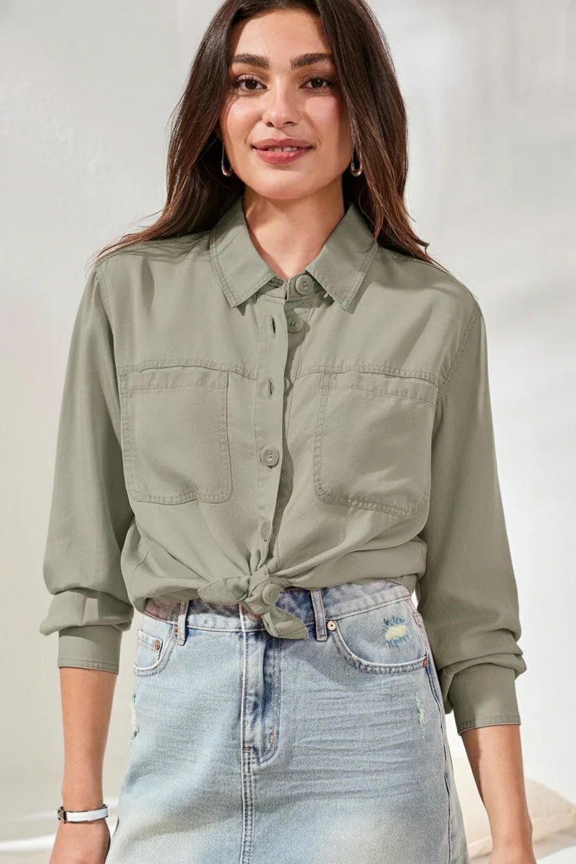 Flowy Cropped Overshirt