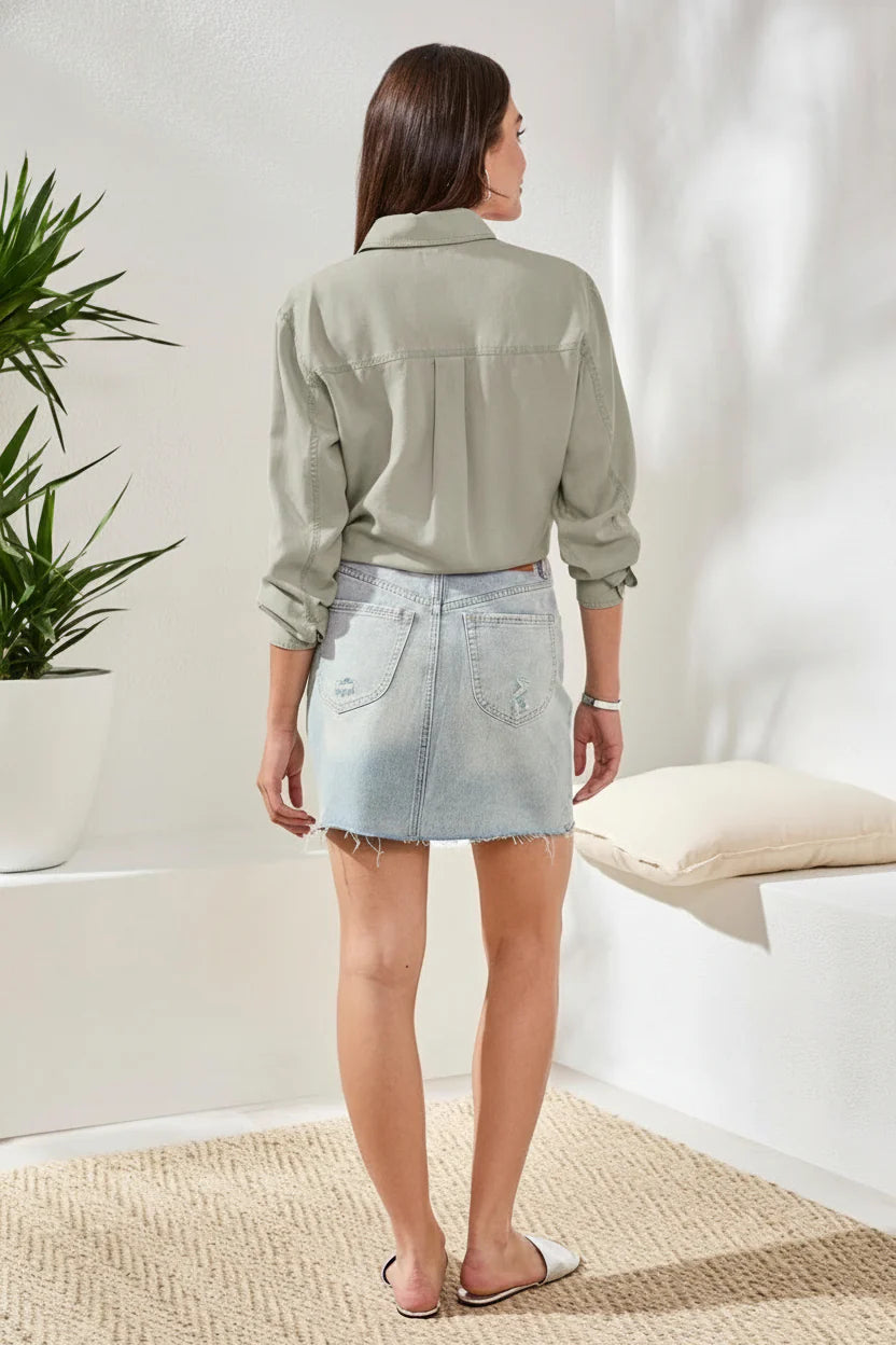 Flowy Cropped Overshirt