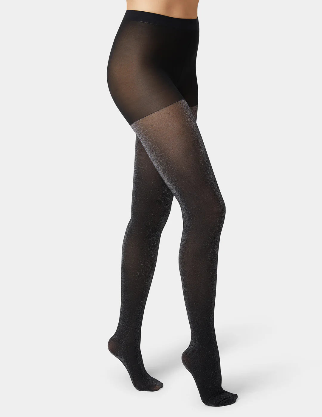 Metallic Opaque Tight With Control Tight