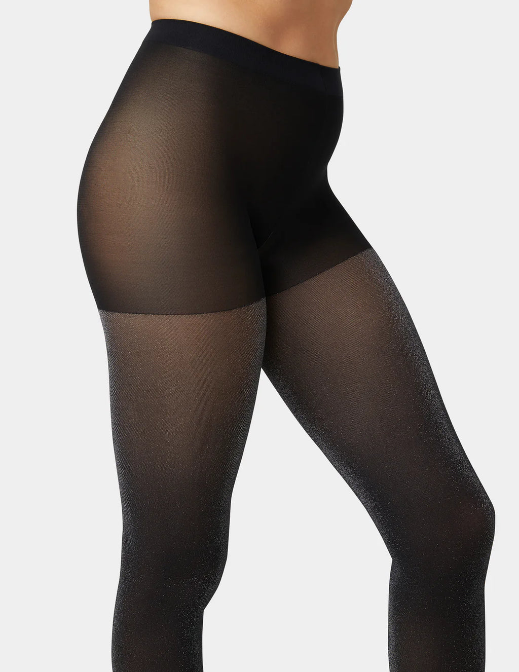 Metallic Opaque Tight With Control Tight