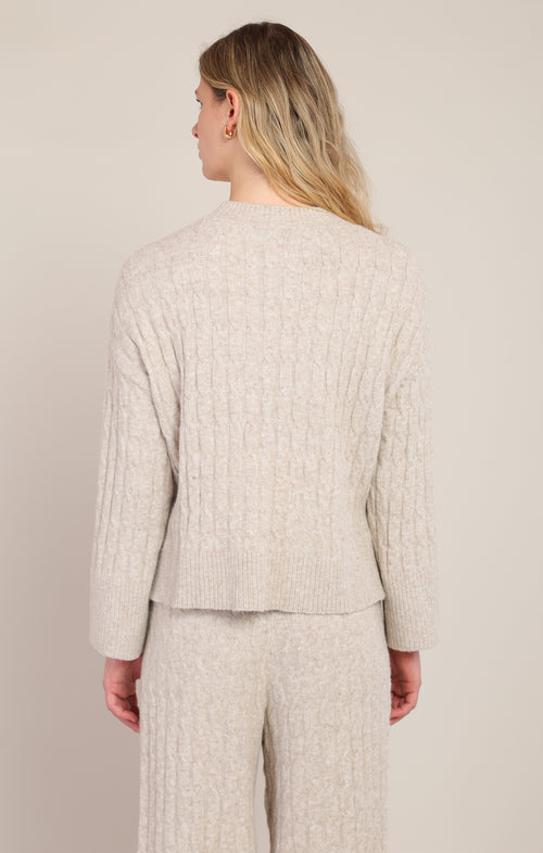 Cable Knit Lounge Sweater